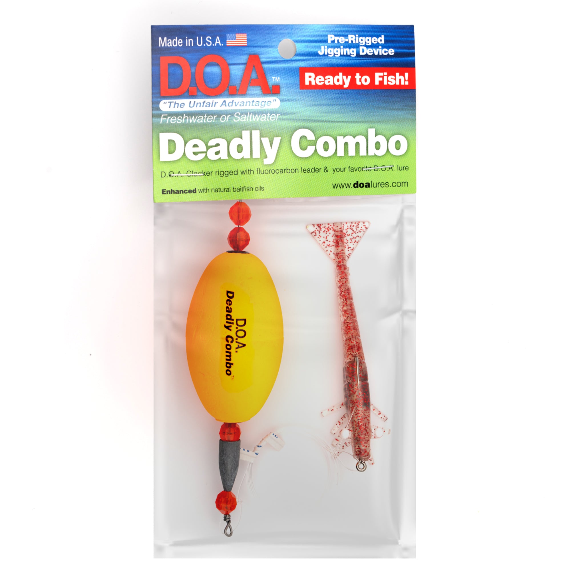 Deadly Combo Oval Clacker w/ 3" Shrimp – D.O.A. Lures