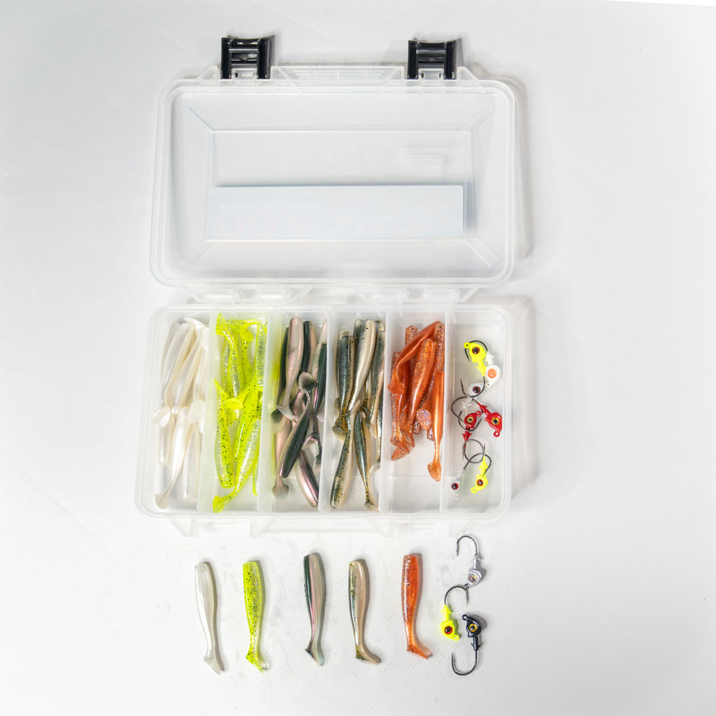 doa fishing lures cals 12-304 Shrimp Lure Spare Clear Red Take a look at the NEW 4 big brother 3" C.A.L. Shad Kit