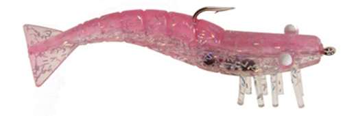 Artificial Shrimp Rigged 3-1/4 Pink/Yellow 3 Pack