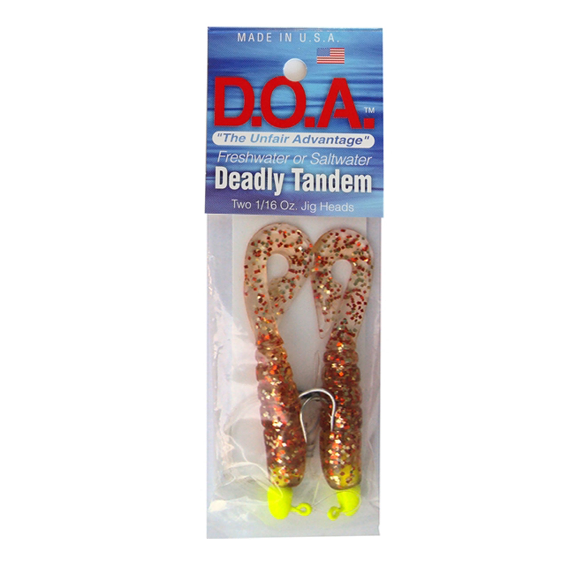 Deadly Tandem Curl Tail | Weedless Soft Plastic Lure – D.O.A. Lures
